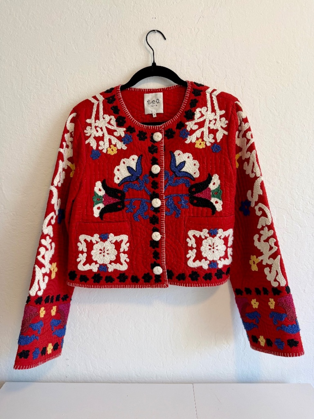 Sea New York embroidered quilted jacket Small
